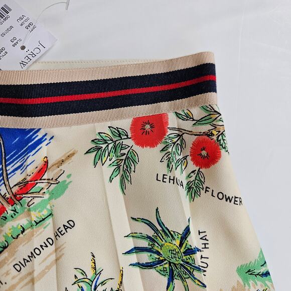 NWT JCrew Hawaiian Island Pleated Skirt Size 4 Petite - Picture 5 of 12